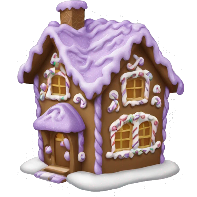 lilac gingerbread house emoji