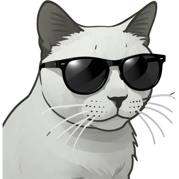 Cat with sunglasses emoji