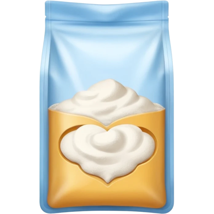 A clear baggie filled with baking powder emoji
