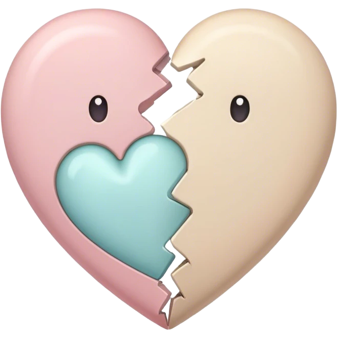 broken heart beige pastel emoji