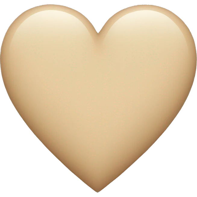 Beige heart emoji