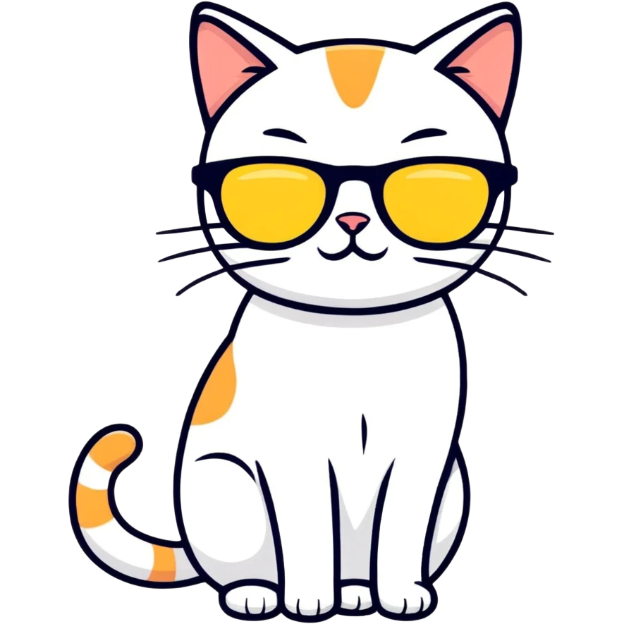 Cat with sunglasses emoji