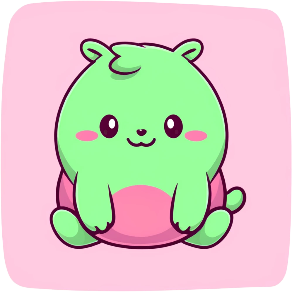 Pink poo emoji