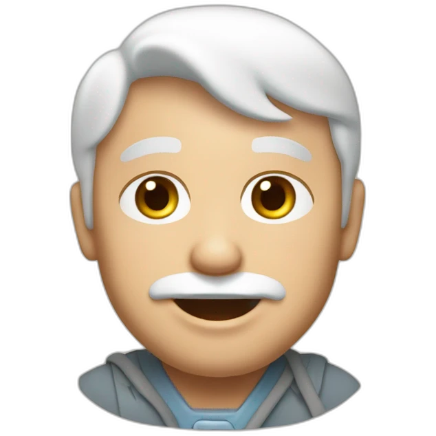 un papa qui boit du lait emoji