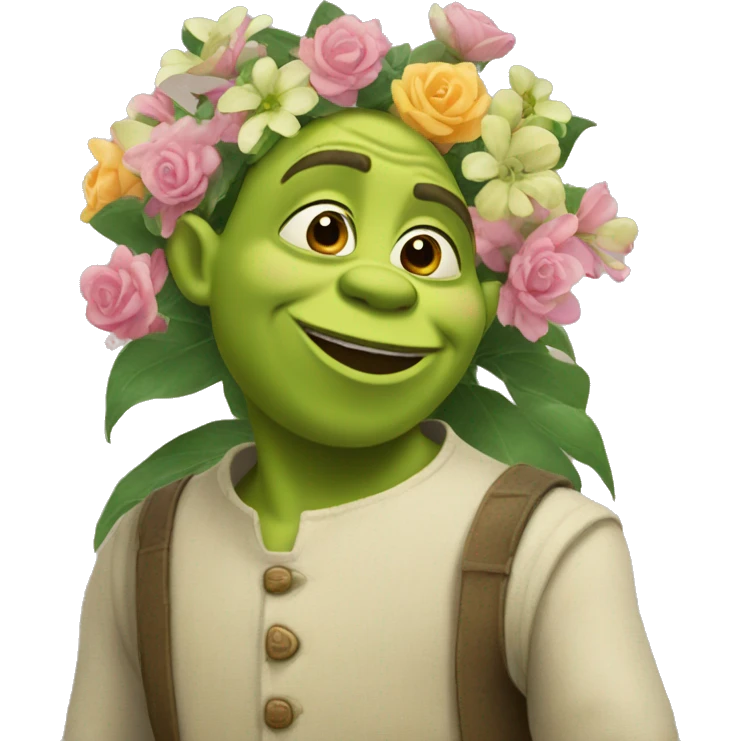 Shreck with flowers  emoji