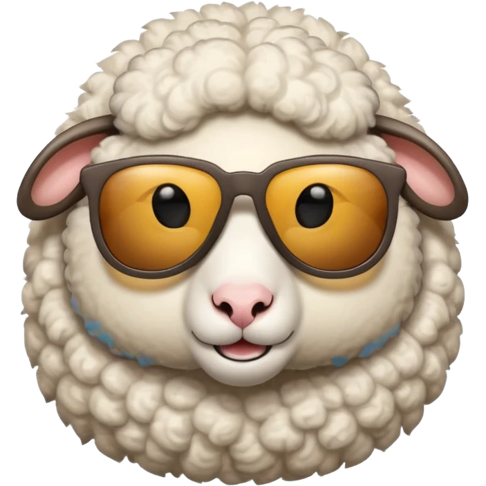 sheep with dunglasses emoji