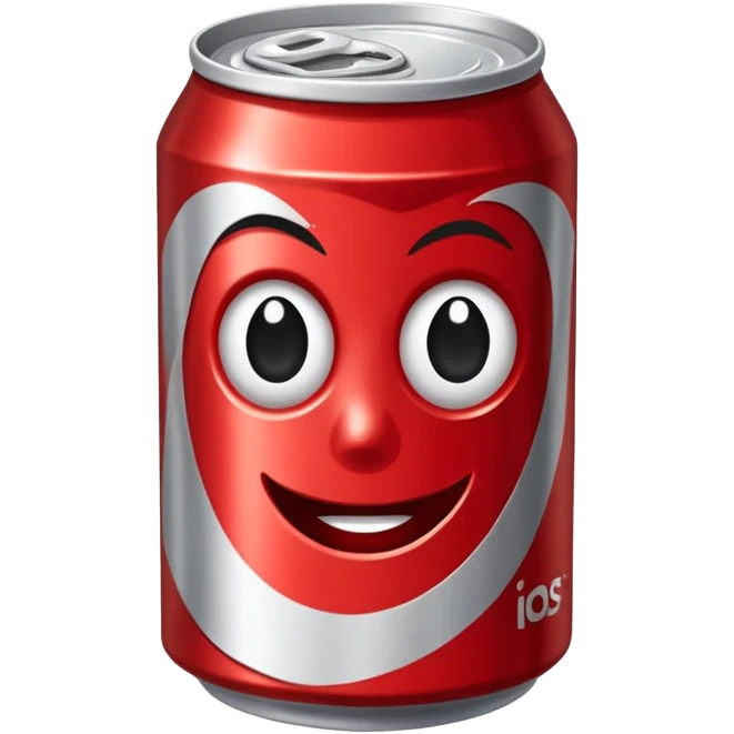 flattened and wrinkled crushed cola can emoji