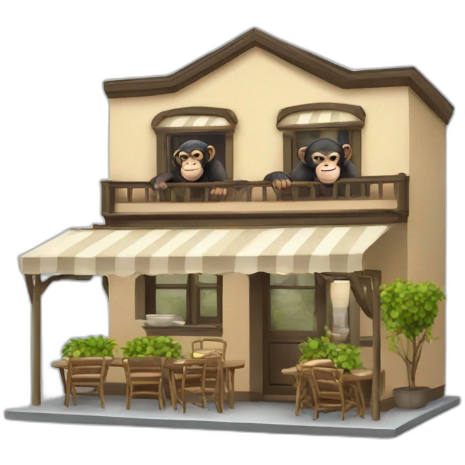 Chimpancé cafe emoji