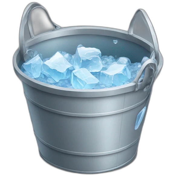 bucket with ice emoji