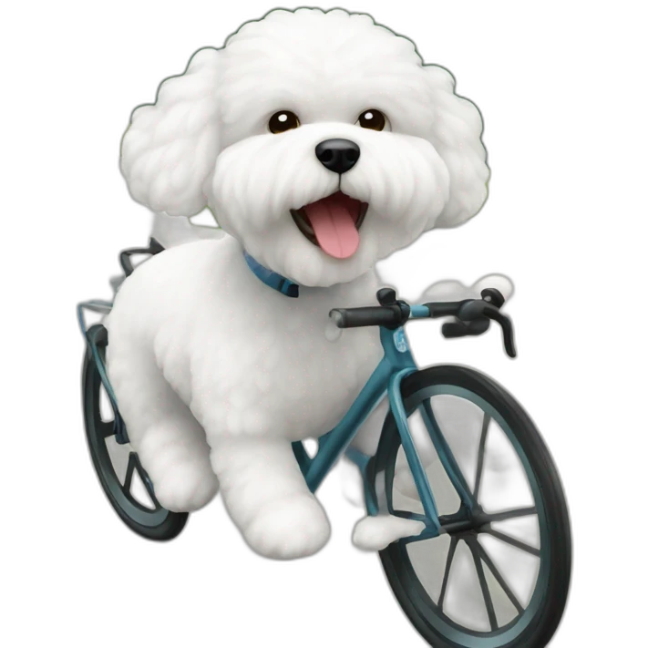 Bichon frisé cycling emoji