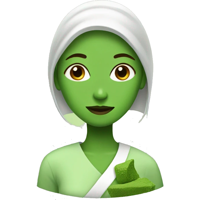 Women with matcha emoji