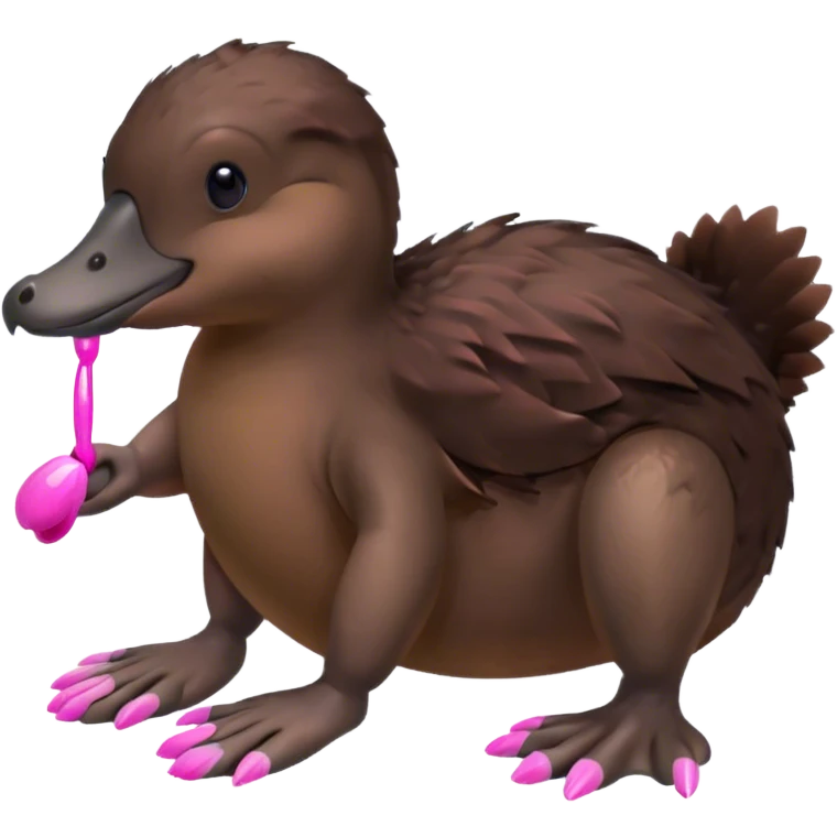 platypus with painted nails emoji