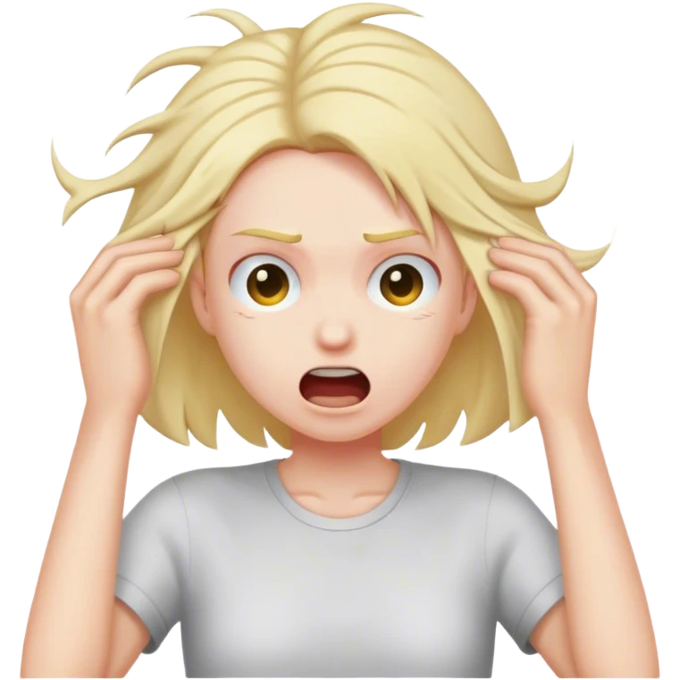 Person ripping out their hair  emoji