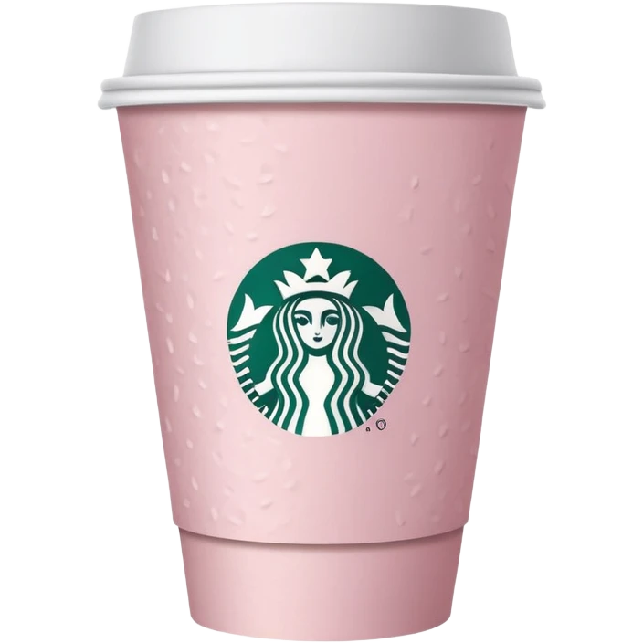 Starbucks pale pink paper cup emoji