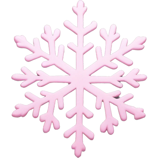 pastel pink snowflake  emoji