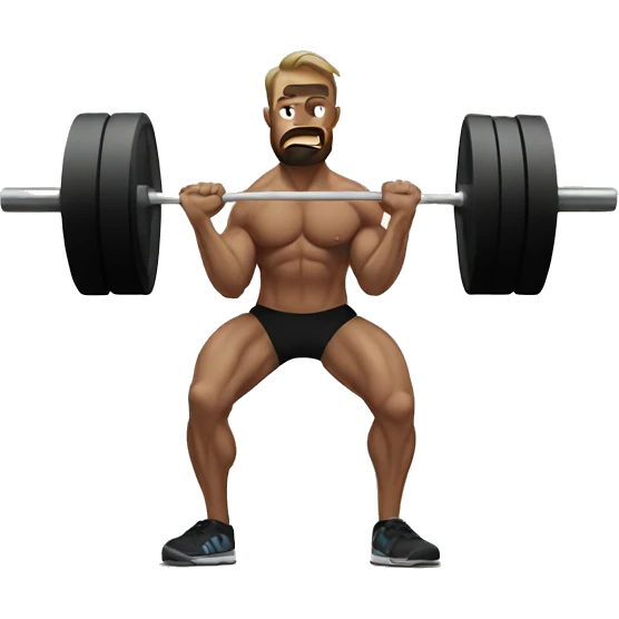 Deadlift exercise emoji