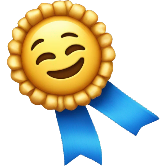 Blue ribbon  emoji