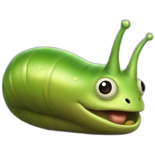 A game loving slug emoji