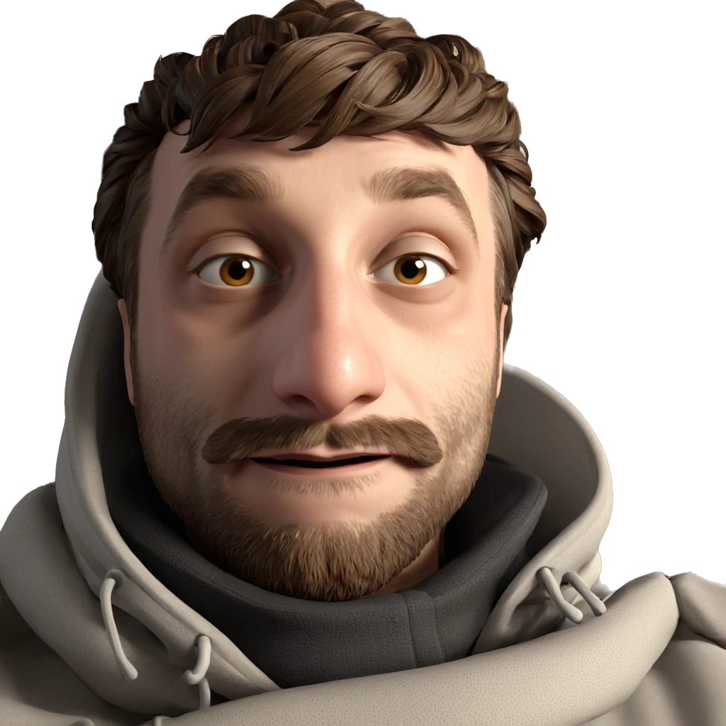 realistic portrait of bearded male emoji