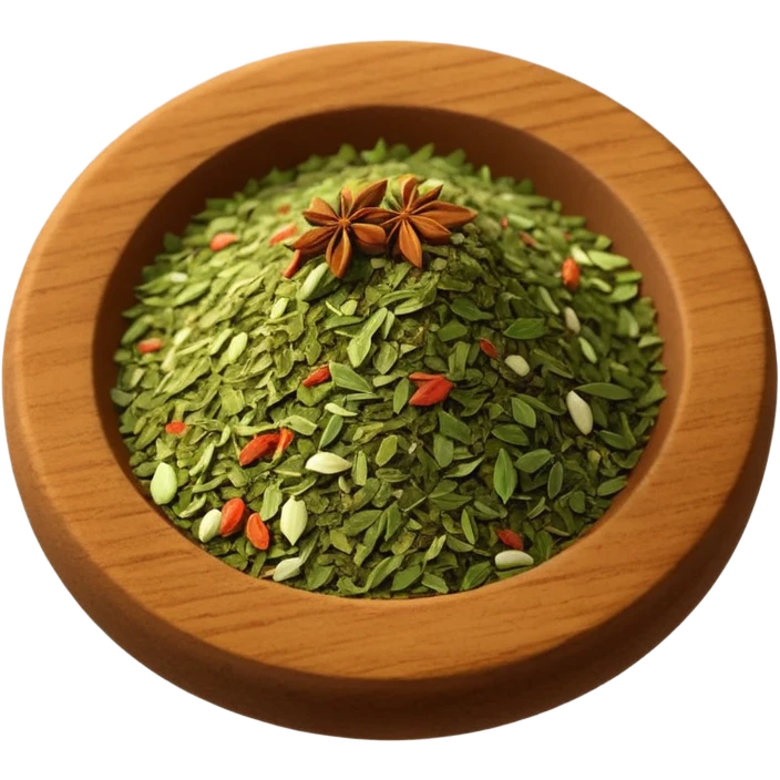 small pile of Italian seasoning, simple, clear emoji