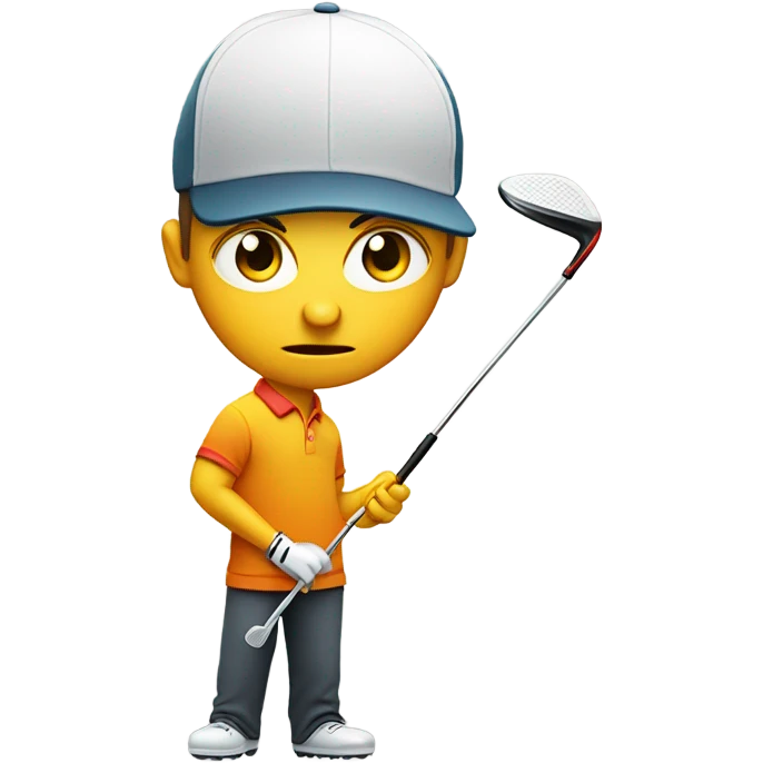 Grant playing mini golf emoji