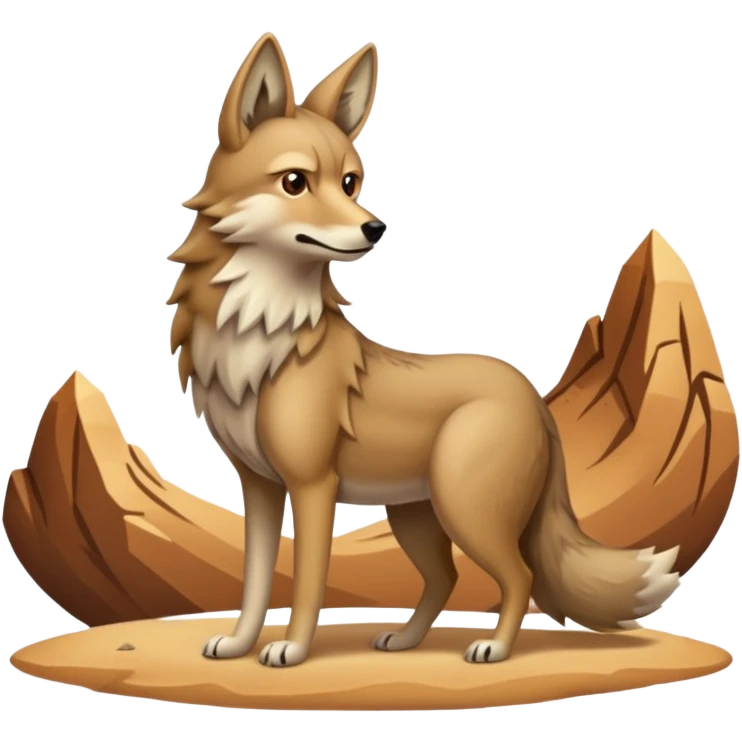 Howling coyote  emoji