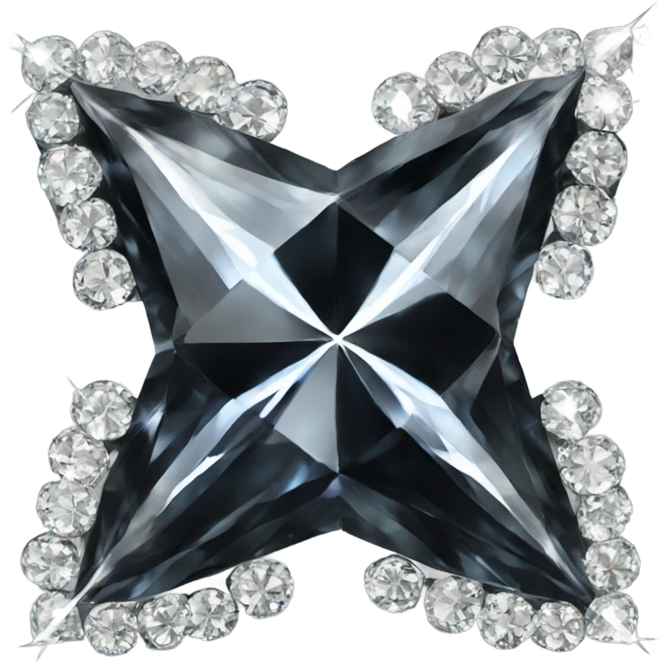 black diamond shiny four-point star diamond emoji