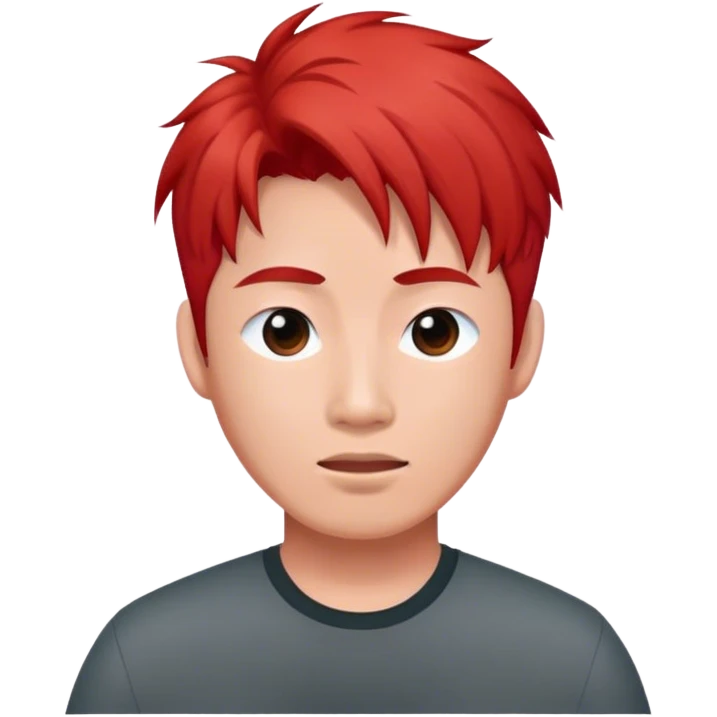 man with really red hair asian type emoji