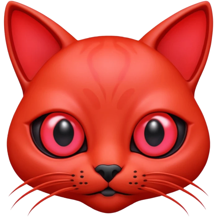 neon red alien cat emoji