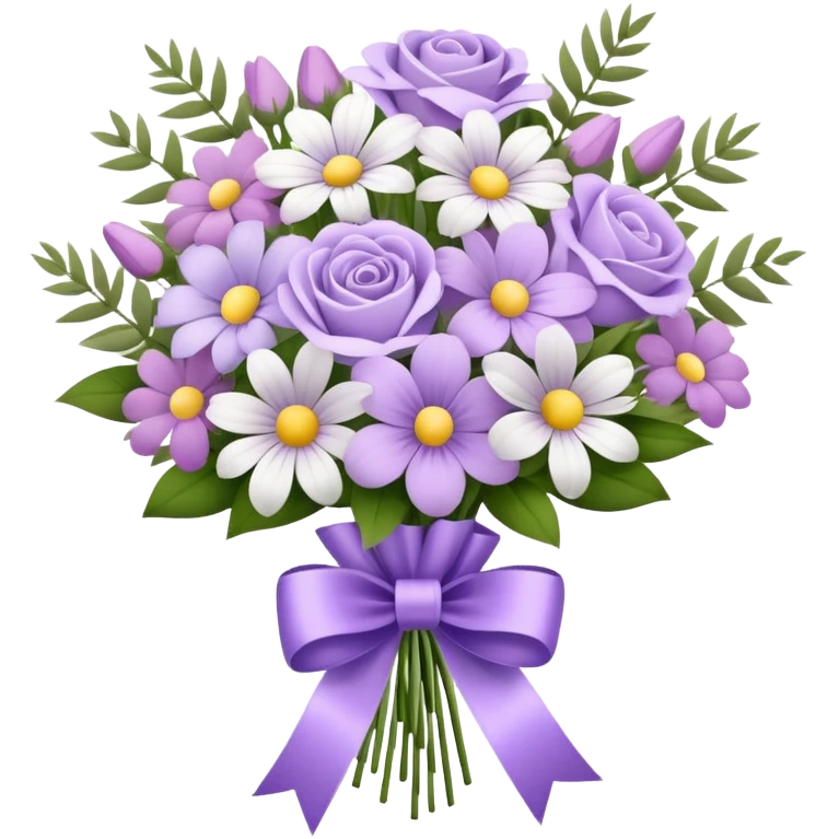 Pastel purple bouqet emoji