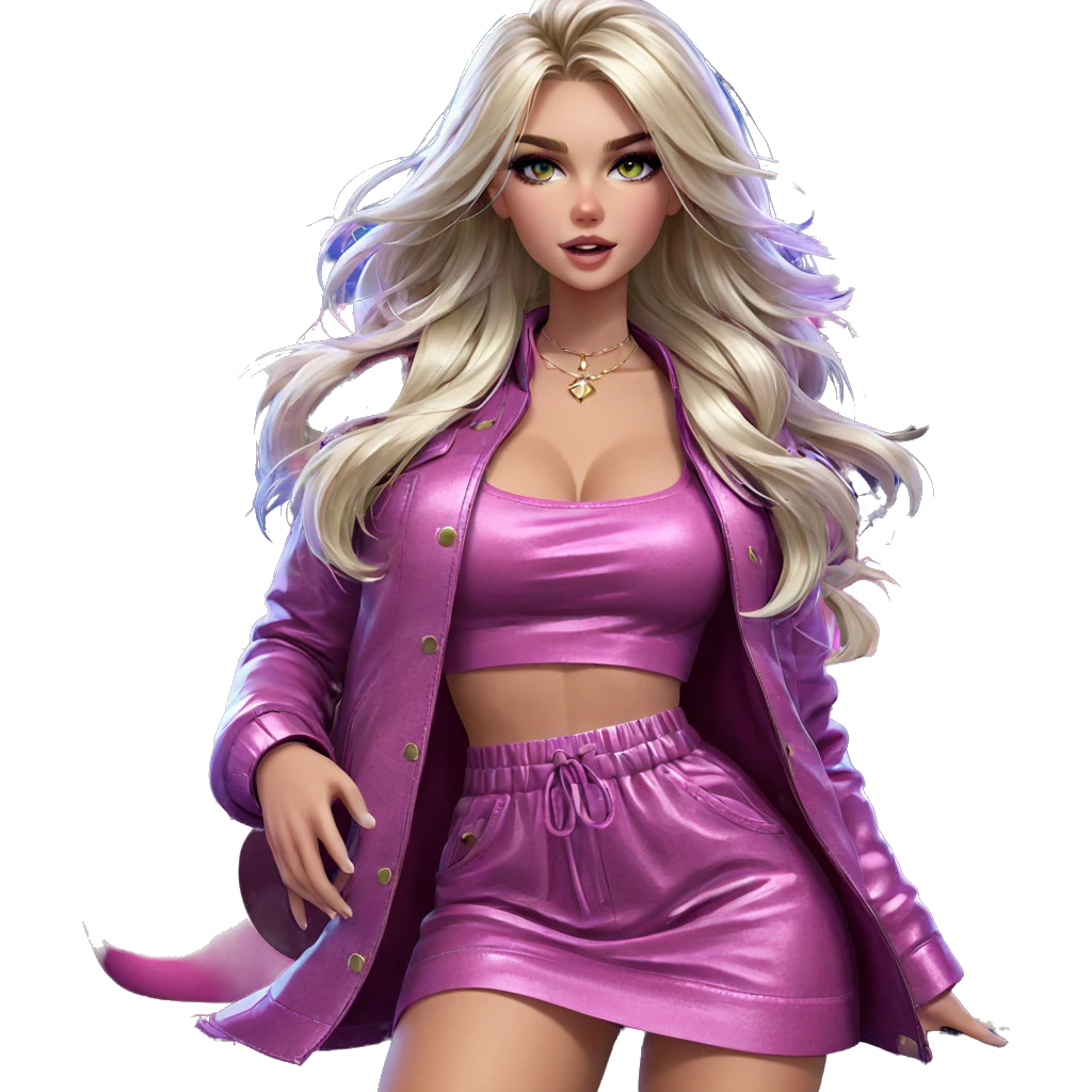 blonde girl in city night emoji
