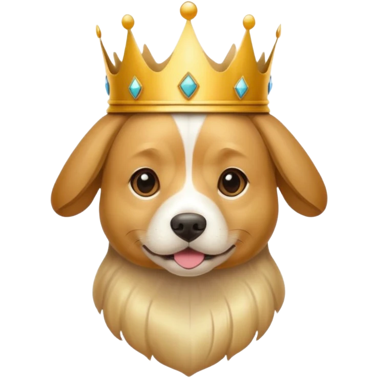 dog wearing a crown  emoji