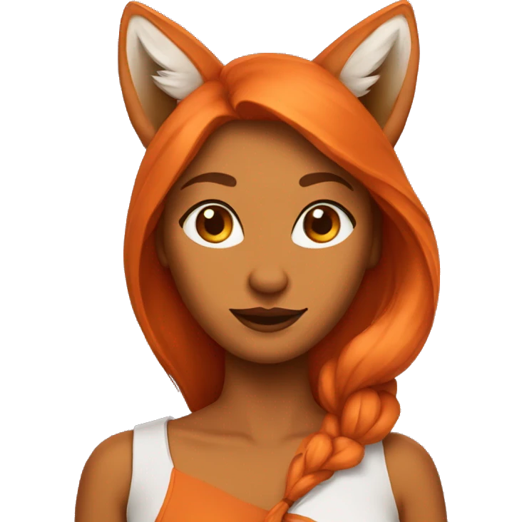A fox as a woman emoji