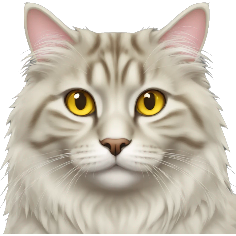 Siberian cat yellow eyes emoji