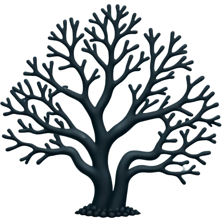 black cane coral emoji