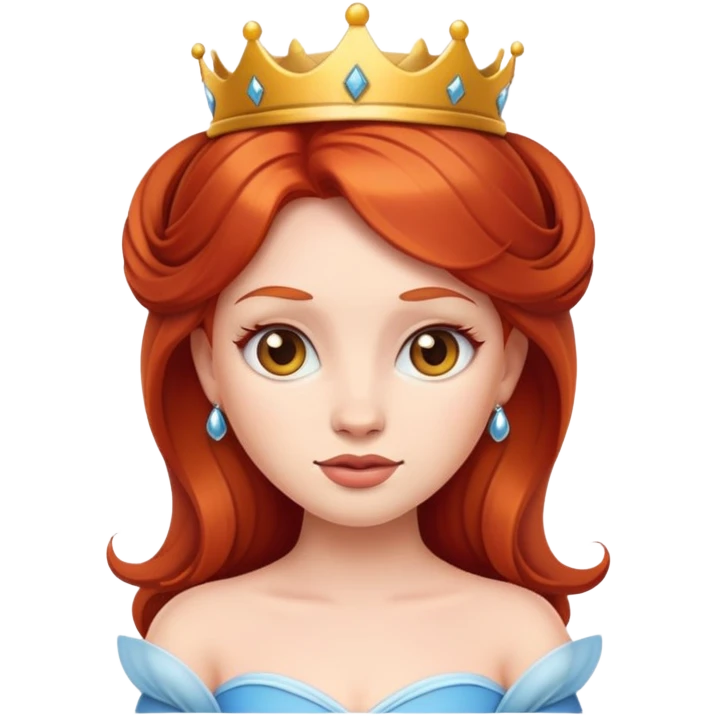 cute sassy red head princess emoji emoji