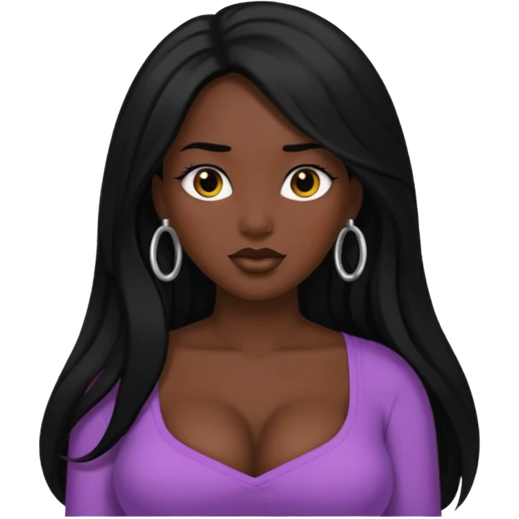 Woman black with big titties emoji
