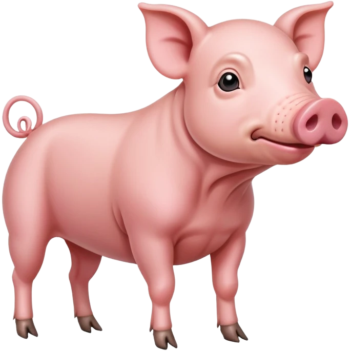 A skinny muscular pig emoji