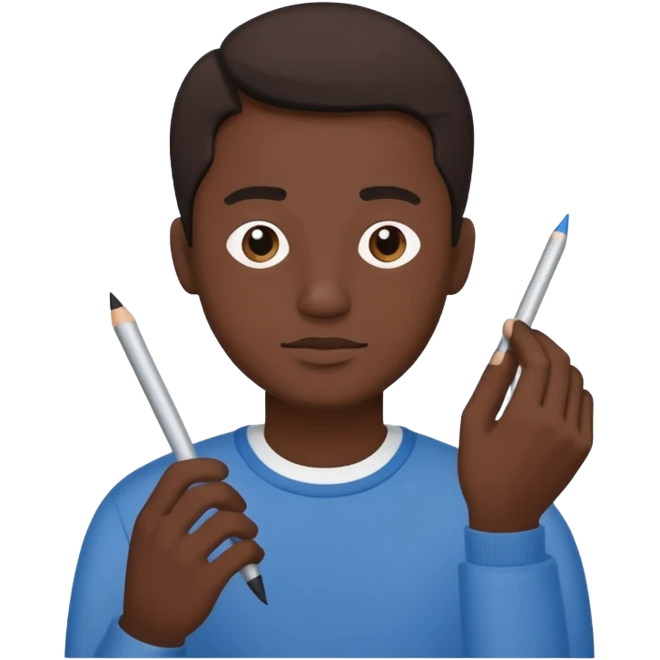 create a hand drawn icon fine line with a men doing habits emoji