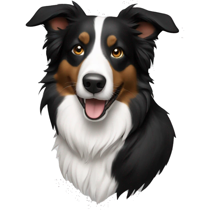 Black Border collie  emoji
