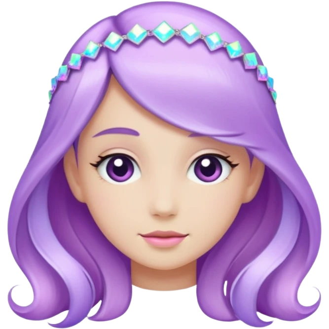 light violet elegant hair accessory emoji