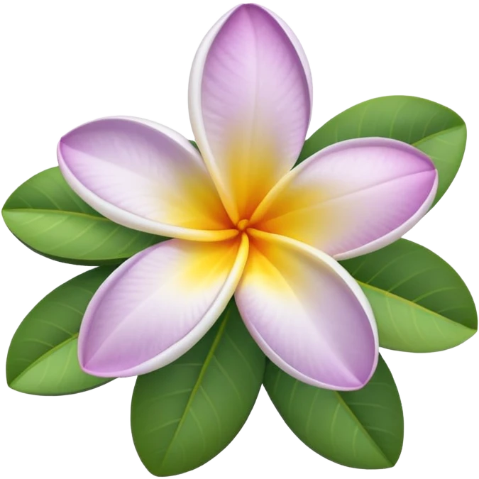 White and pale purple Plumeria  emoji