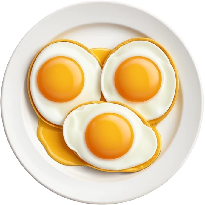 2 Sunny side Eggs in a plate emoji