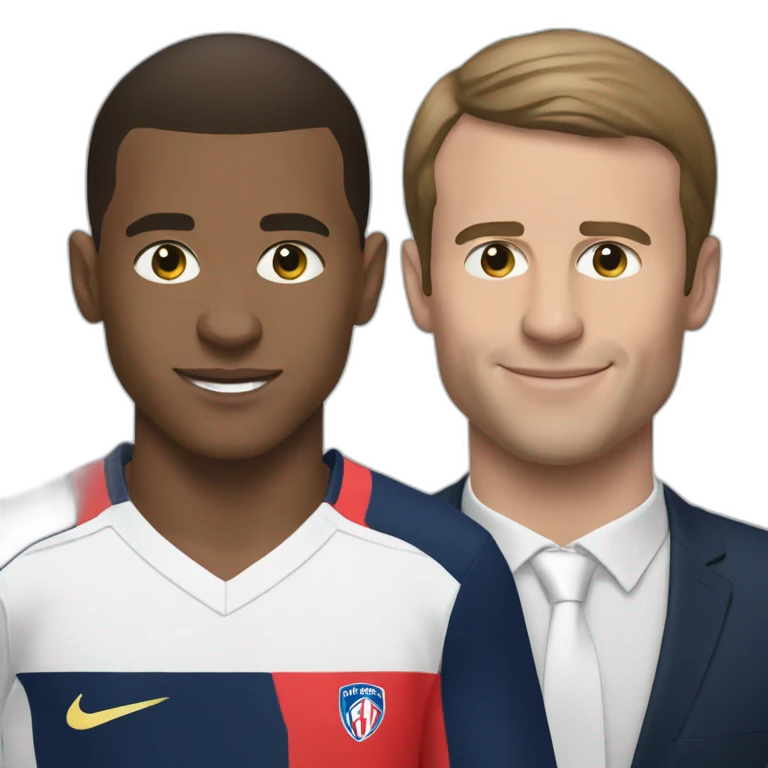 Macron and kylian Mbapé emoji