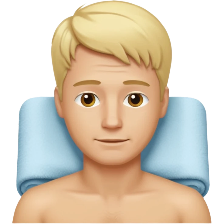 Blond man having massage emoji
