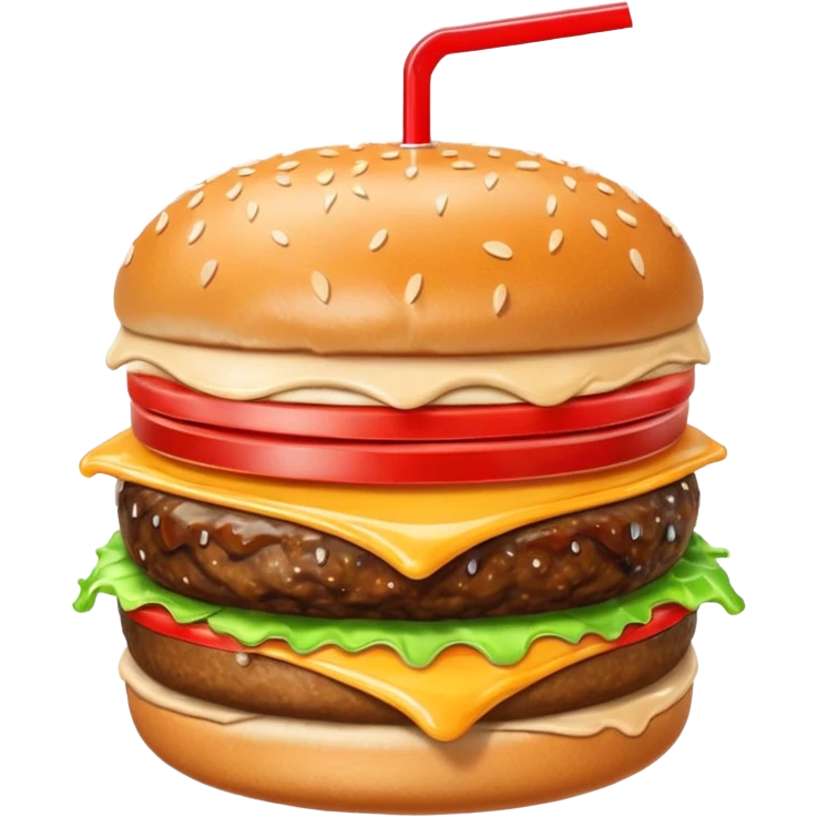 Burger and drink emoji