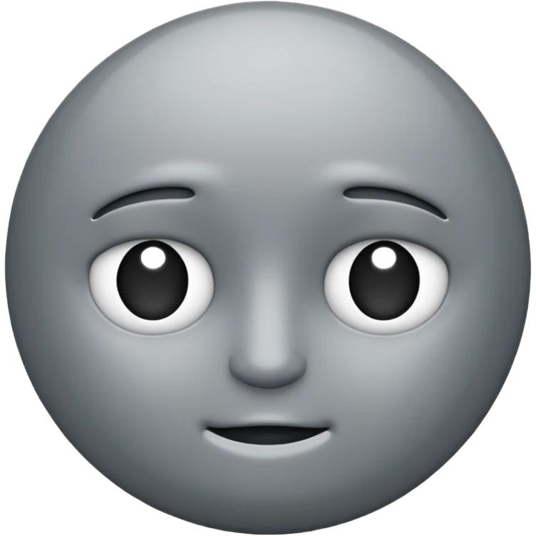 Grey circle without face emoji