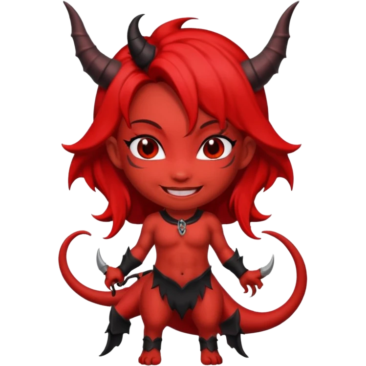 Chibi girl devil emoji