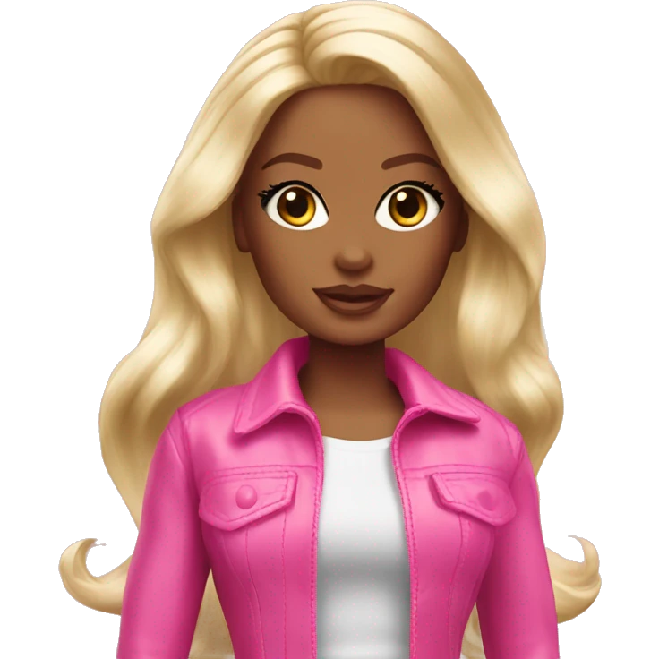 Pink blonde Barbie baddie  emoji