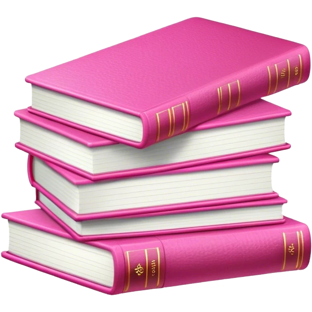Pink books emoji